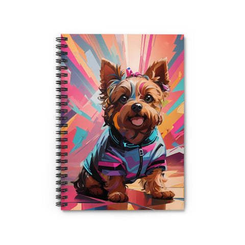 Yorkshire Terrier Yorkie Dog Colorful Pet Pop Art Spiral Notebook