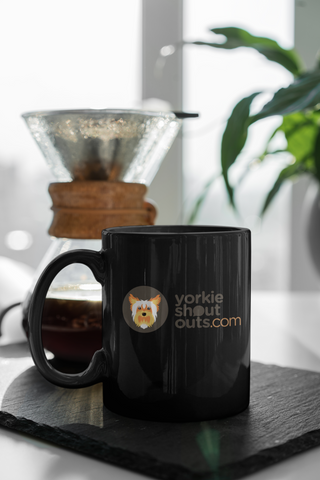 YorkieShoutOuts.com Black Mug (LIMITED EDITION) - YorkieShoutOuts.com