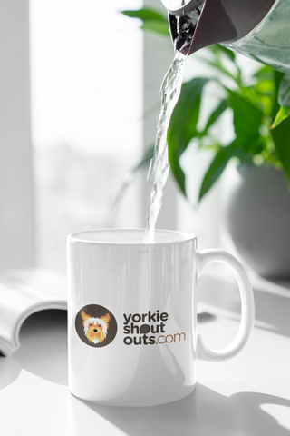 YorkieShoutOuts.com White Mug - YorkieShoutOuts.com