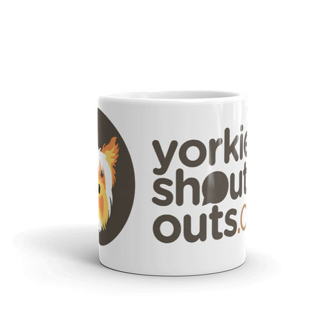 YorkieShoutOuts.com White Mug 2.0 - YorkieShoutOuts.com